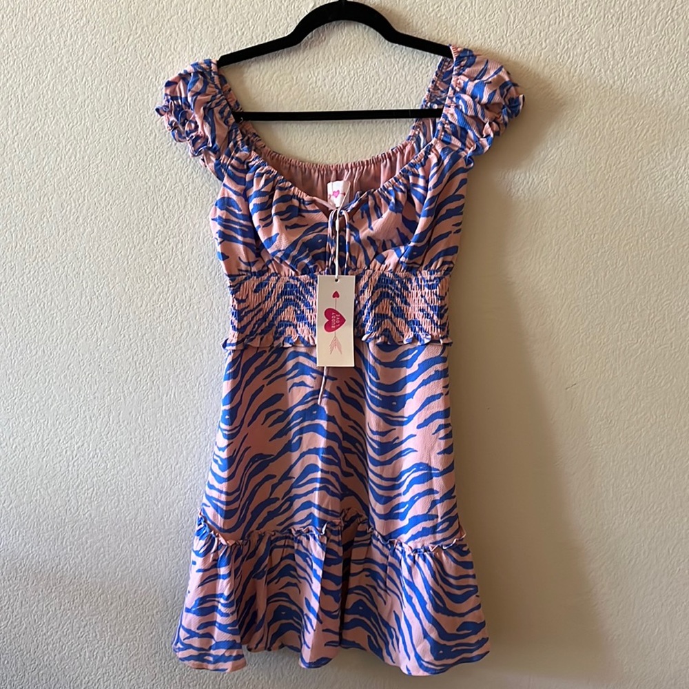 Zebra print mini dress